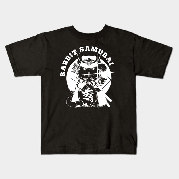 Samurai Rabbit T-Shirt Kids T-Shirt by Melchi